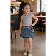 My Grosirbaju - Girls' Jeans Skirt Set, Girls' Jeans Skirt Set, Short Jeans Skirt Set, Girls' Jumpsu