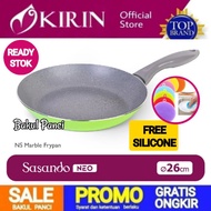 KIRIN WOK (WAJAN) SASANDO 26 CM - FRYPAN - FRY PAN MARBLE NON-STICK - 26CM FRYING PAN