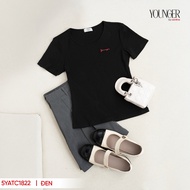 Áo thun nữ YOUNGER BY CARDINA chất cotton thêu ngực 5YATC18