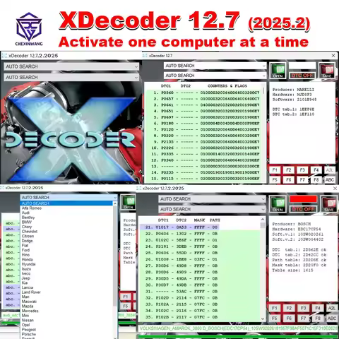 Xdecoder 12.7 2025.2 ECU File DTC OFF Delete DTC Remover Disable Error off for EDC16 EDC17 License A