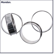 MUNDAN 6 pcs English Muffin Ring Set, Stainless Steel Silvery Multipurpose Stainless Steel Ring Set,