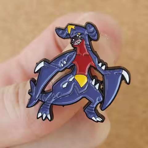 Pokemon Garchomp Anime Brooch For Backpacks Enamel Pin Metal Brooch Pin For Women Badges Pin Brooche