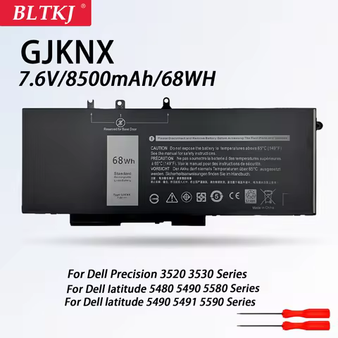 GJKNX 7.6V Laptop BatteryFor Dell Latitude 14 5480 E5480 15 5590 15 5580 E5580 14 5490 E5490 E5590 S