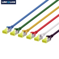 Linkwylan 10G CAT6A S/FTP Network RJ45 Patch Cord Shielded LSOH Ethernet Cat 6A Snagless Patch Lead 