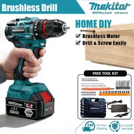 Mekitor 21V Brushless Impact Drill Cordless Electric Power Drill Heavy Duty