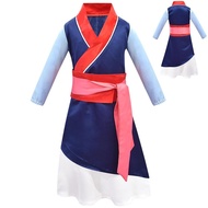 🎉Cosplay🎉  616New 3PCS Halloween Cosplay Dress for Girls Mulan Costume Children's Performance Christ