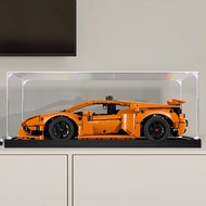 Lego Storage Box Acrylic Display Case For 42196 Lamborghini Huracán Tecnica Orange Popmart Labubu Fi