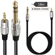 Dual Channel 6.5 to 3.5 Cable Big Three Core to 3.5mm Audio Cable 6.35 Microphone Cable Mixer Cable 