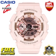 Original G-Shock Men Sport Watch GMAS110 Japan Quartz 200M Water Resistant Shock Proof Waterproof World Time LED Auto-Light Man Women Girl Boy Sports Wrist Watches 4 Years Official Store Warranty GMA-S110MP-4A1 (Ready Stock Free Shipping)