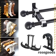 ROSEGOODS1 1Pcs Hanger Hook, Furniture Hardware Fixing Clip Curtain Rod Bracket,  Single Double Hang Aluminum Alloy Crossbar Rod Support Clamp