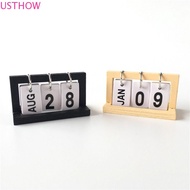 USTHOW Mini Calendar, Simulation Small Office Desk Decoration, Bedroom Model Creative Funny Desk Calendar Dolls