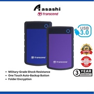 Transcend StoreJet 25H3 1TB / 2TB / 4TB Portable Hard Drive ( 25H3P | 25H3B | TS1TSJ25H3P | TS1TSJ25