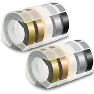 Pristar 3D Embossed Tape 9mm Self-Adhesive Compatible Dymo Embossed Label Machine ga DYM12966 Storag
