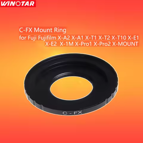 C-FX Metal Lens Adapter Ring For C Mount CCTV Movie Lense Fujifilm X X-Pro1 X-Pro2 X-E1 X-E2 X-E3 X-