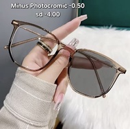 Kacamata minus photocromic 0.50-4.00 model wanita korea kacamata sudah photocromic