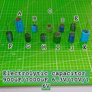 Electrolytic capacitor 900uF/1000uF 6.3V/10V/16V