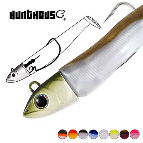 Hunthouse Barre T. Minnow 7g/12g/25g/40g/60g/90g/120g Easy Shiner Soft Fishing Lure Jig Bait Bass Pi