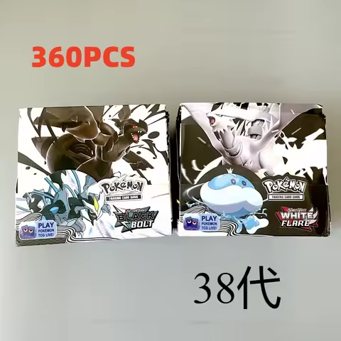 36Pack English Pokemon Card Black Bolt White Flare Booster Box Battle Pokemon Trade Card Transaction