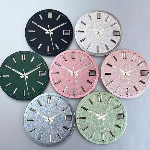 New 28.5mm Sterile Watch Dial Face for NH35 NH36 Movement Fit 3/3.8 O'clock Crown Green Black Pink W