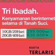 READY TRI IBADAH Paket Internet ARAB SAUDI &amp; Turki 12GB
