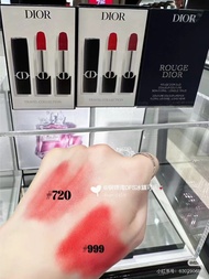 2025 Fashion 68 Dior Blue Gold Lipstick Two-Piece Set Color Number: Velvet 720+Velvet 999. 7f3