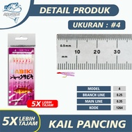 AQUASEA - Kotrekan Kail Pancing Sabiki Kail Sutra Perak Kail Jig Benang Pesca Bulu Baja Karbon