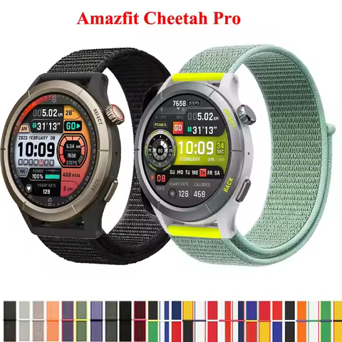22mm Nylon Loop Strap for Amazfit Cheetah Pro Smartwatch Replacment Bracelet Sport Watchband Correa 