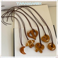 TAMAKOAREX Bread Pendant Necklace, Handmade Bread Alkaline Water Fashion Versatile Pendant, Gift Cut