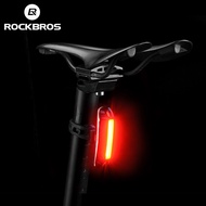 {:“》 -- ROCKBROS ไฟจักรยานไฟท้ายจักรยานกันน้ำ LED ยูเอสบีชาร์จได้ความปลอดภัยของ Lampu Belakang อานคำเตือนในการขับขี่ไฟท้ายจักรยาน