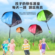 STO Payung Terjun Baling Tangan Kids Hand Thrown Flying Parachute Toy Tangle Free Outdoor Throwing T