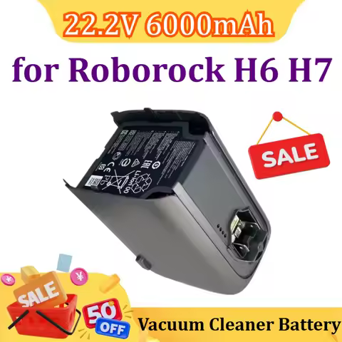 22.2V 6000mAh for Roborock H6 H7 Vacuum Cleaner Accessories Lithium Battery H6M1A H7M1A High Capacit
