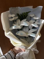 扭扭棒粉藍色花束