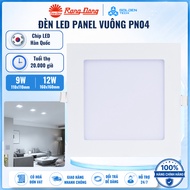 Ultra-thin Square Recessed Led Panel Light 9W, 12W Hole 110x110, 160x160mm Bright White Rang Dong PN