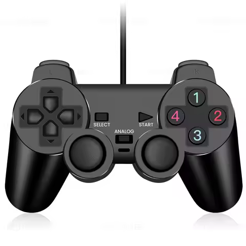 Wired PC Game Controller Gamepad For WinXP/Win7/Win8/Win10 Joypad Controls For PC Windows Computer L