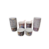 50pcs Paper Cup Ice Cream 2.5oz + Stick