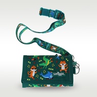 Australia smiggle original children's wallet boy green tiger messenger bag change card storage bag 5 inches