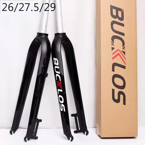 BUCKLOS MTB Fork 26er 27.5er 29er Universal Aluminum Alloy Bicycle Rigid Fork 9*100mm Mountain Bike 