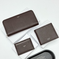 Long wallet dompet lelaki CLN brown color simple design