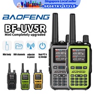 【SG】BaoFeng Walkie Talkies UV-5R Mini walkie talkie 1600mAh Rechargeable 999 Channel 5KM Long Range 
