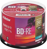 Victor BD-RE VBE130NP50SJ1 for Repeated Recording, White (1 Layer, 1-2x, 50 Sheets)