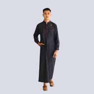 Jubah Gamis Ikhwan Kawan Muslim Bahan Katun Toyobo Kawan Muslim MAROON PUTIH HITAM NAVY