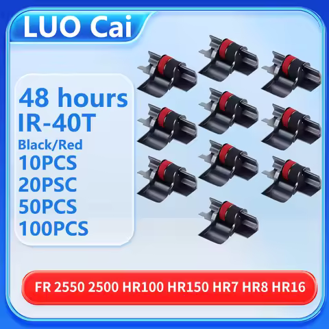 10PCS 50PCS 100PCS Black/Red IR40T IR-40T Ink Roller Compatible Printer Ribbon for casio FR 2550 250