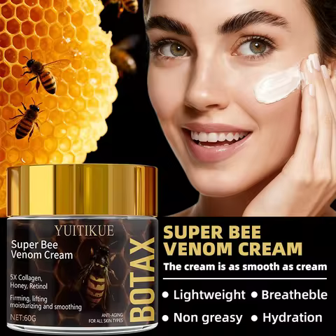 YUITIKUE Super Bee Venom Cream 60g - 5X Collagen Honey Retinol, Firming Lifting Moisturizing, Anti-A