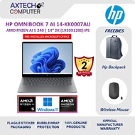 HP OmniBook 7 AI 14-kk0007AU / 14-kk0008AU 14" 2K IPS Laptop ( R5 240, 16GB, 512GB SSD, ATI, W11, HS