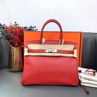 Hermes愛馬仕birkin30國旗紅epsom皮銀扣R刻