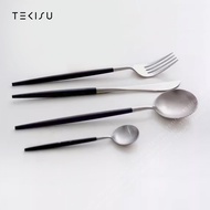 Tekisu | Premium High-grade Stainless Steel Cutlery Dinnerware Utensils Flatware (Dinner Spoon Folk,