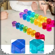 [Hatel] Acrylic Stacking Blocks Rainbow Stacker Development Sensory Training Cylinder
