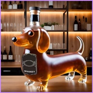 Liquor Bottles Glass Liquor Bottle Dachshund Dog Shape Decorative Animal Statue Wine Container Trans