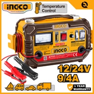 INGCO BATTERY CHARGER 12V/24V | BOOST CURRENT 12A & RATED CURRENT 9A/4A | ING-CB1601