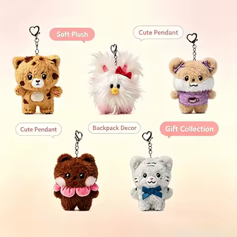 ILLIT DEARLIT Ver.2 Keychain Cute Cos Animal Stuffed Pendant Backpack Ornament Idol Collection Birth